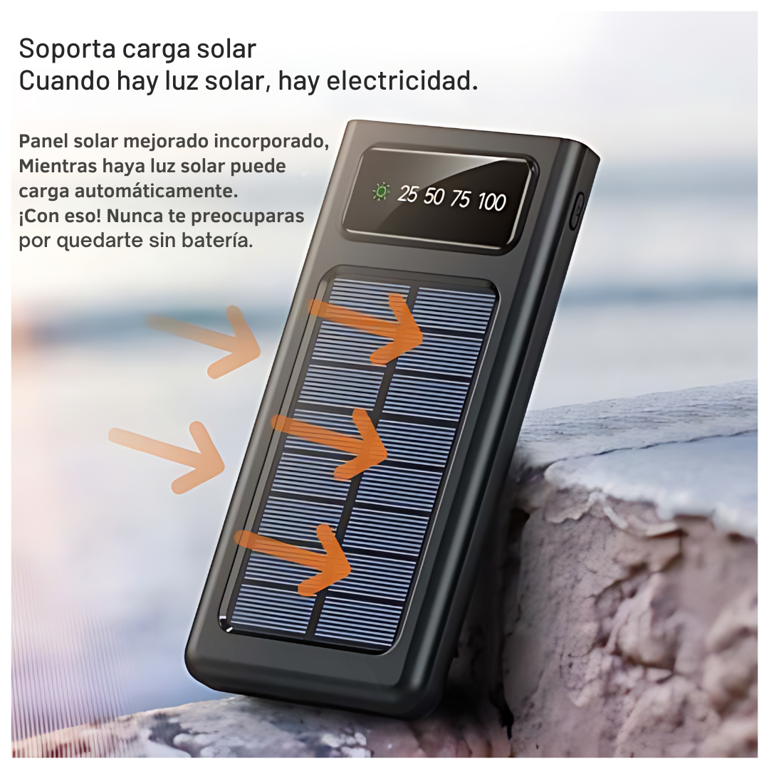 Cargador Solar Portátil Solar 4 en 1