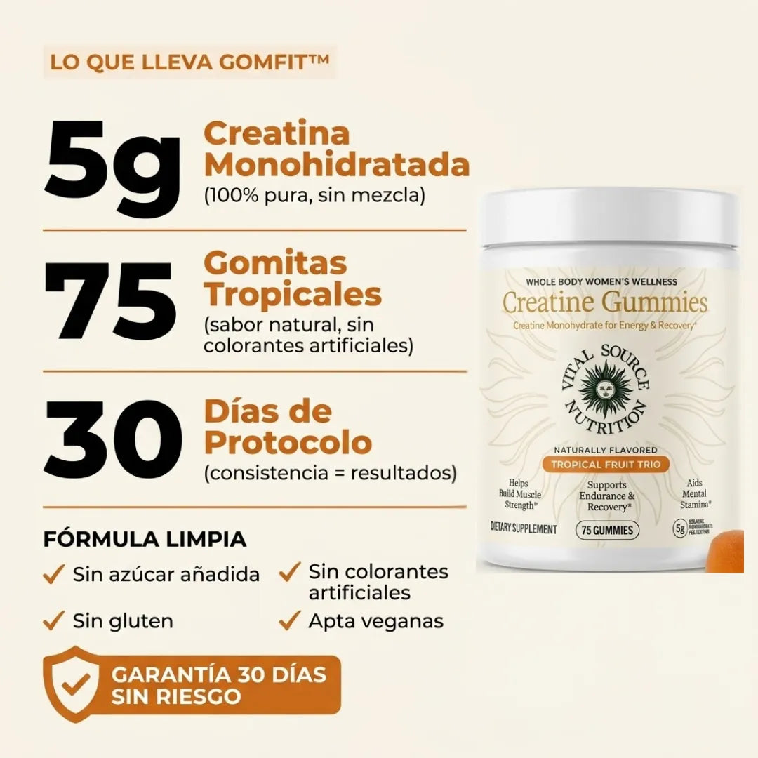 GOMFIT™ — Creatina en gomita para glúteos más firmes
