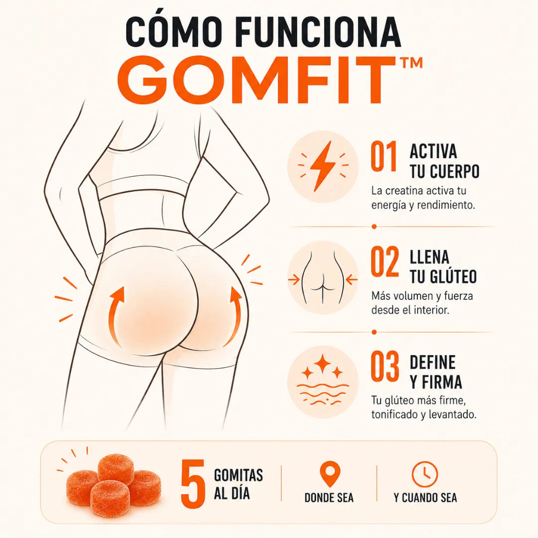 GOMFIT™ — Creatina en gomita para glúteos más firmes
