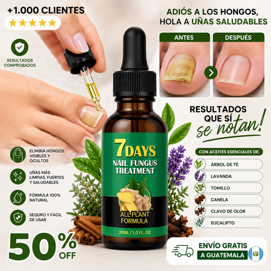 Fungus 7 dias Deja de esconder tus uñas y dales el cuidado que merecen.