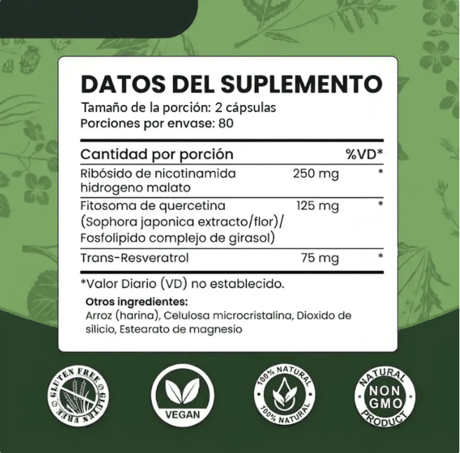 LIPOSOMAL NAD+ * 80 CAPSULAS