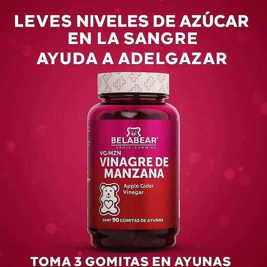 BELABEAR – GOMITAS DE VINAGRE DE MANZANA (90 UNIDADES)