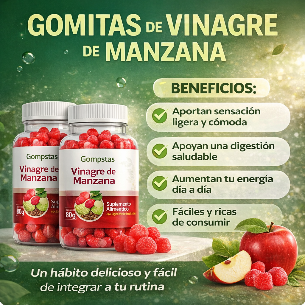 Gomitas de vinagre de manzana que se adaptan a tu rutina