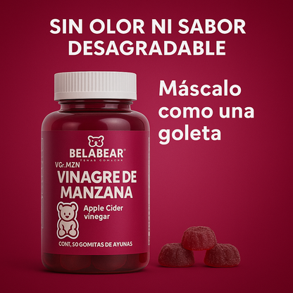 BELABEAR – GOMITAS DE VINAGRE DE MANZANA (90 UNIDADES)