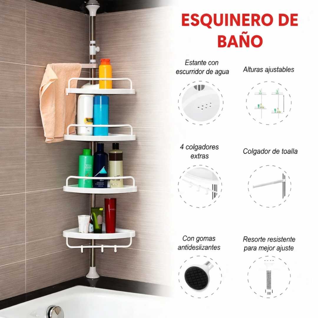 Organizador Esquinero para Ducha
