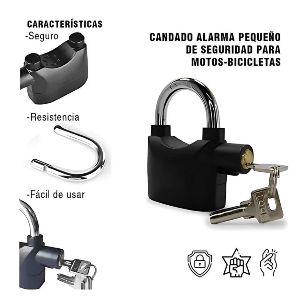CANDADO CON ALARMA