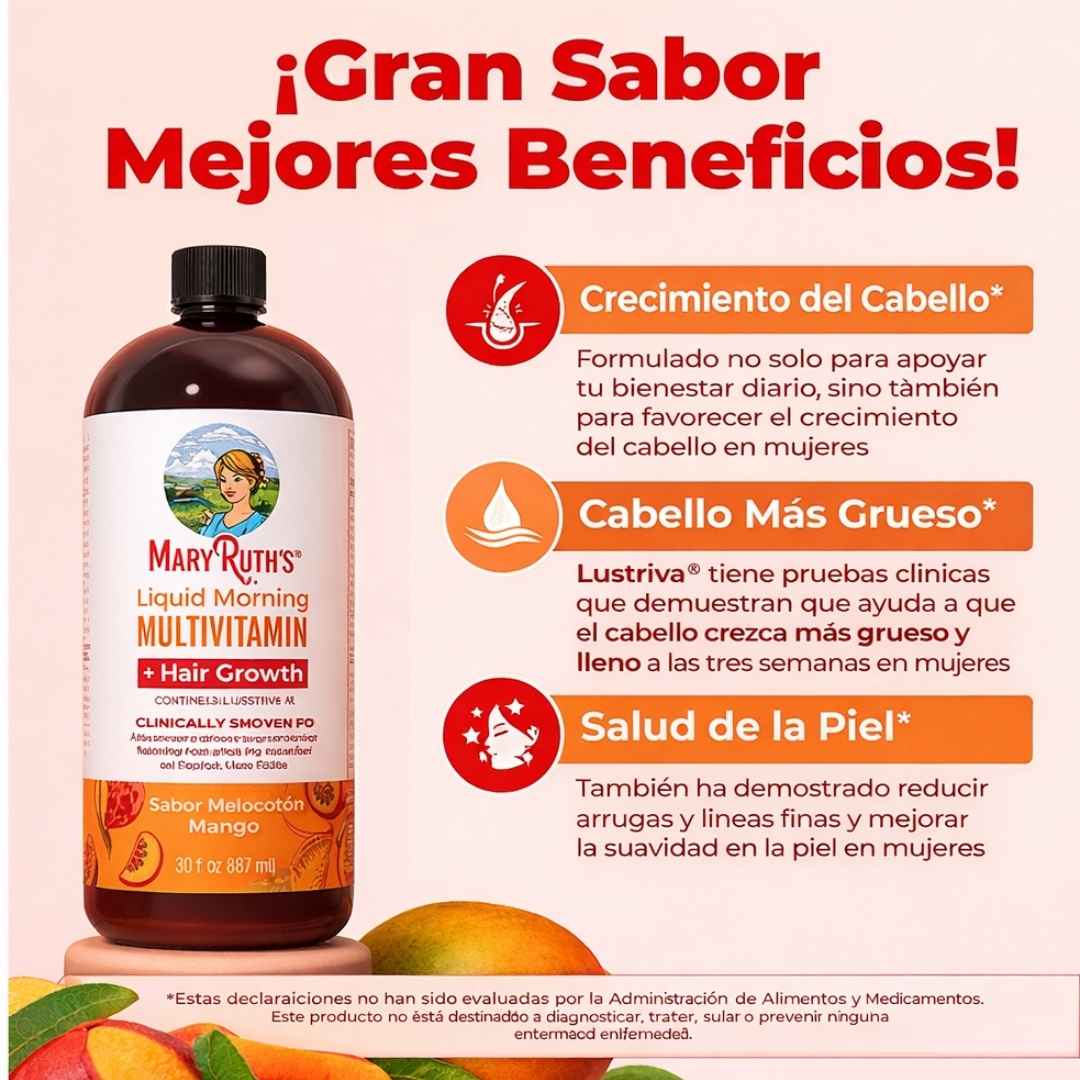 Multivitamínico Líquido Premium – Nutrición Completa para Tu Energía, Cabello y Bienestar Diario