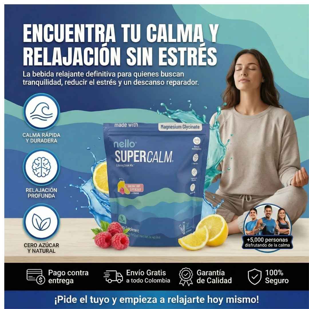SuperCalm Nello® Fórmula Avanzada para la Calma y Manejo del Estrés, empieza hoy mismo