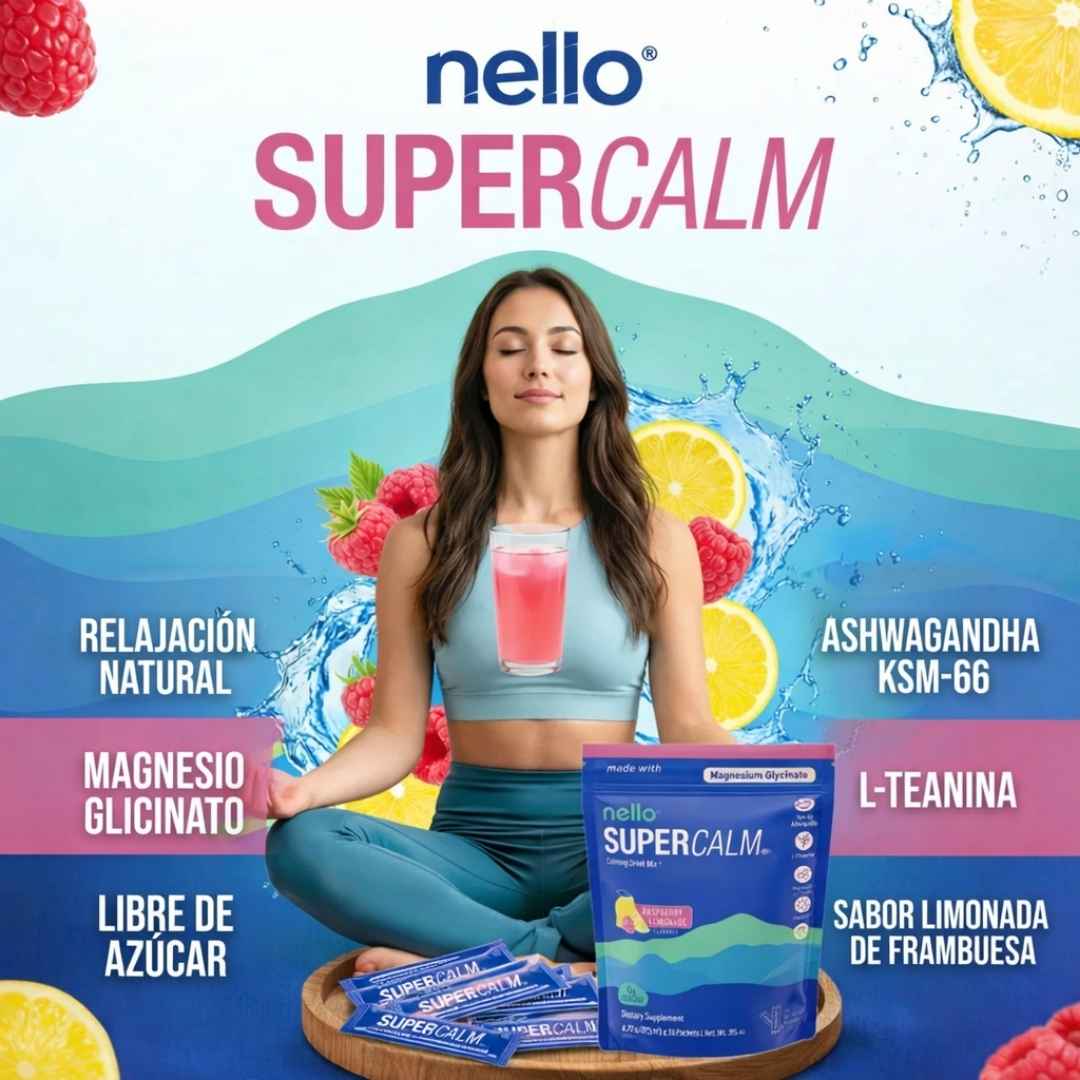 SuperCalm Nello® Fórmula Avanzada para la Calma y Manejo del Estrés, empieza hoy mismo