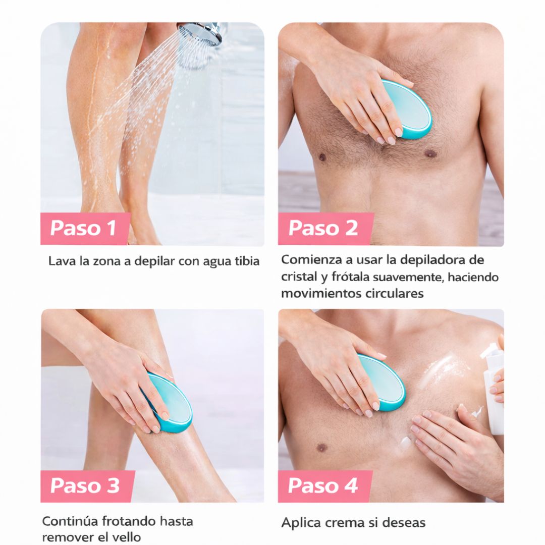 Depiladora de Cristal – Piel más suave en minutos, sin complicaciones
