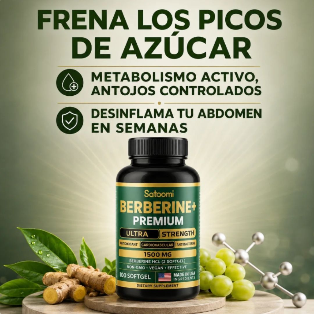 Berberina Premium 1500 MG + Canela de Ceilán — Control de Glucosa