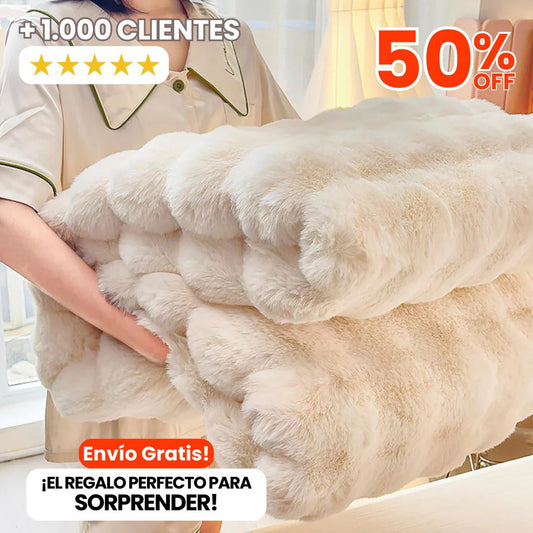 Cobija Premium Piel de Conejo King Acanalada – Lujo y suavidad en cada descanso 2