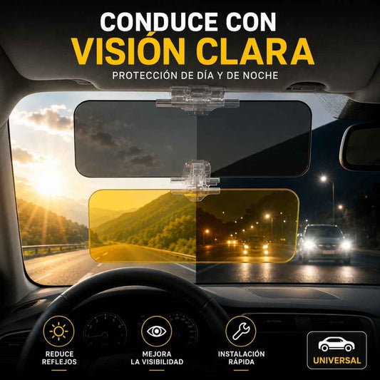 Visor HD Día y Noche Para Carro: Conduce Tranquilo y Sin Encandilamientos en Cualquier Vía