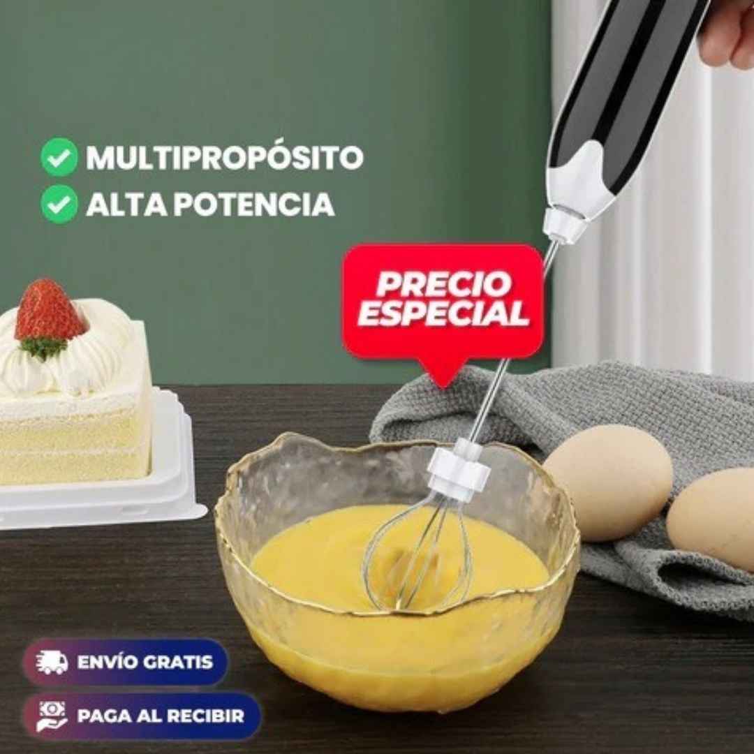 Espumador Multifuncional Inalámbrico: El Secreto para un Café Nivel Barista y Recetas Perfectas en Segundos.