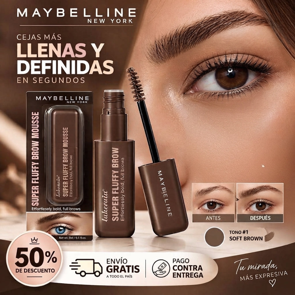 Mousse Para Cejas Maybelline Superfluff, Voluminizador,