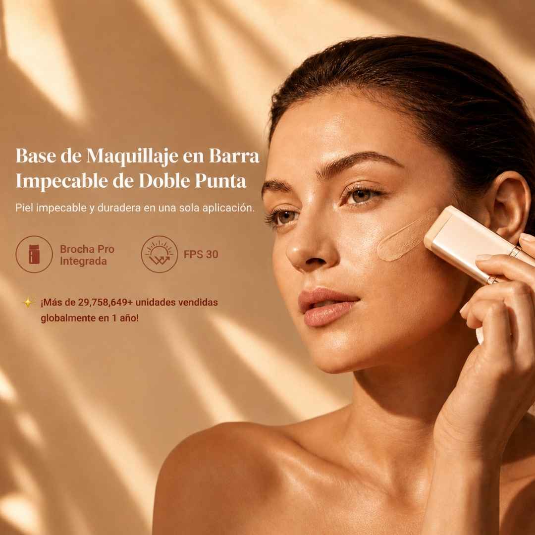 Barra Mágica 2 en 1: Base y Corrector para una Piel Chula y Radiante al Instante