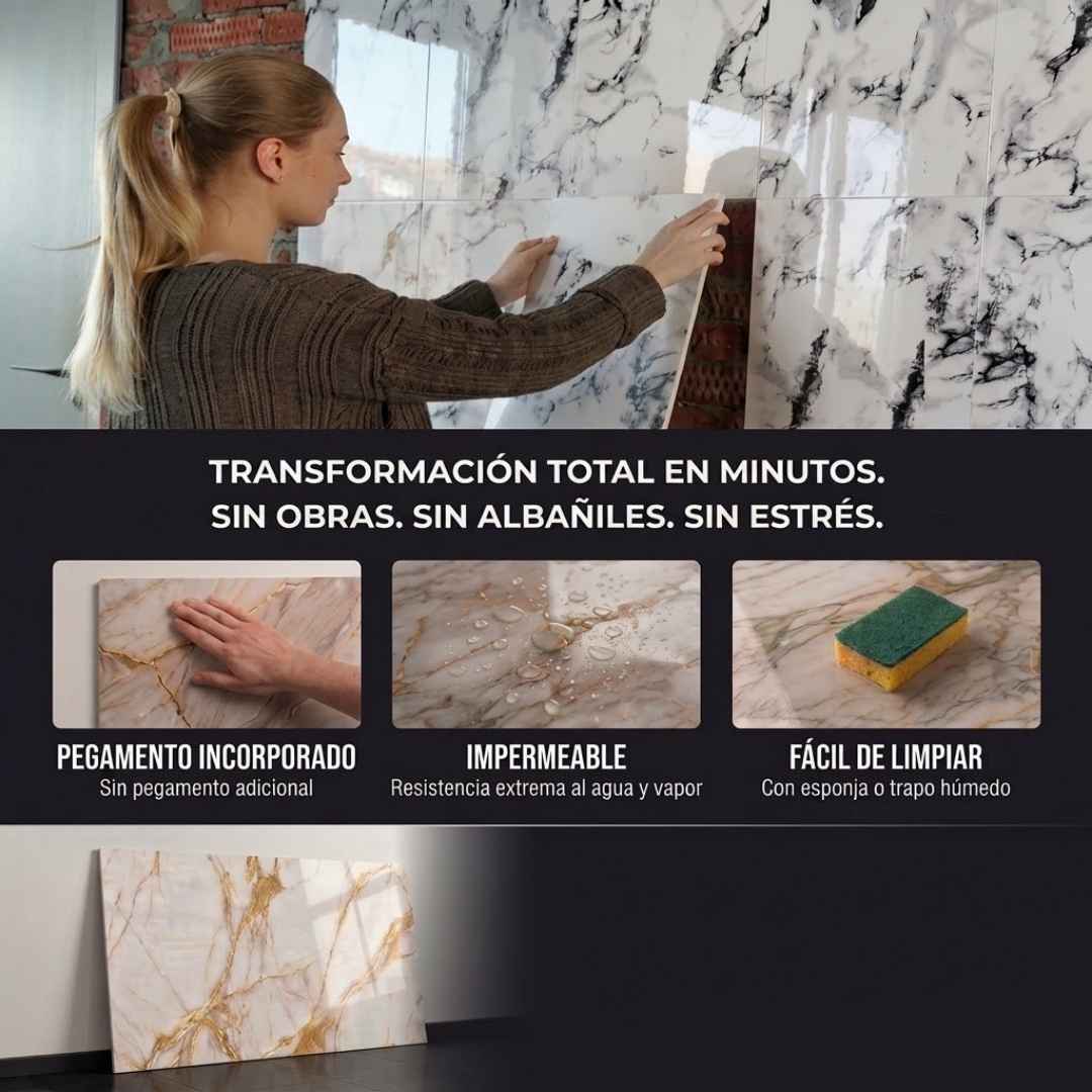 Vinilo Tipo Mármol: Renueva tu Hogar en Minutos (Sin Polvo ni Obras)