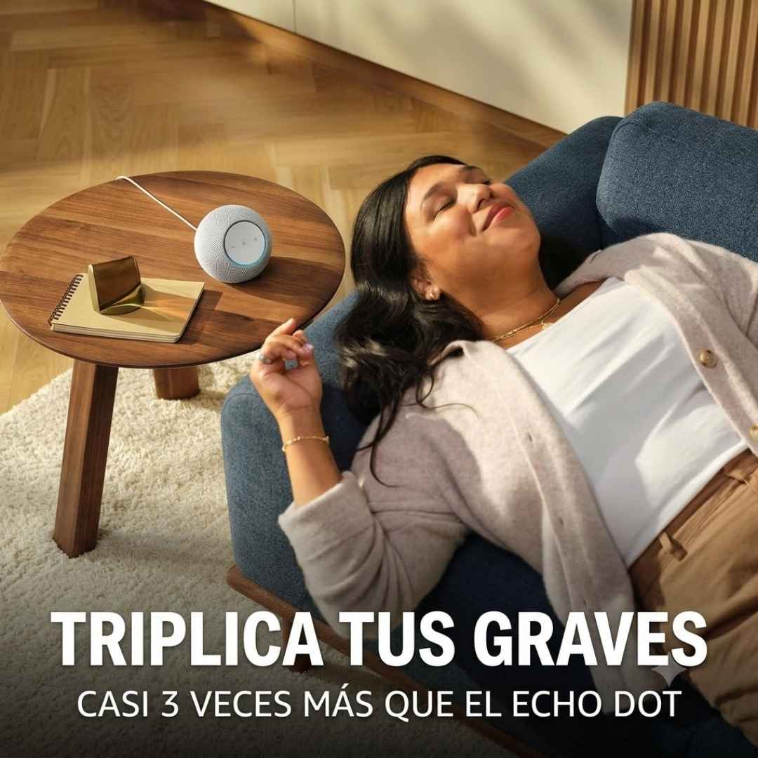 Alexa Echo Dot Max: Sonido brutal y tu casa inteligente al instante.