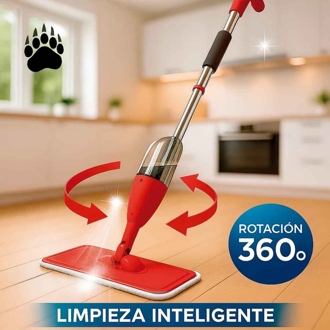 Trapeador con Rociador – Limpie su Casa Rápido y Sin Mojarse las Manos