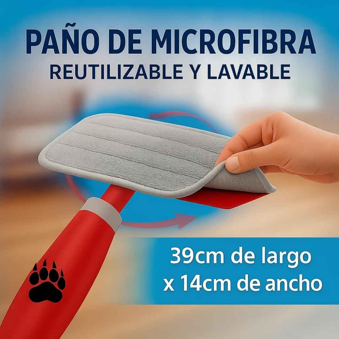 Trapeador con Rociador – Limpie su Casa Rápido y Sin Mojarse las Manos