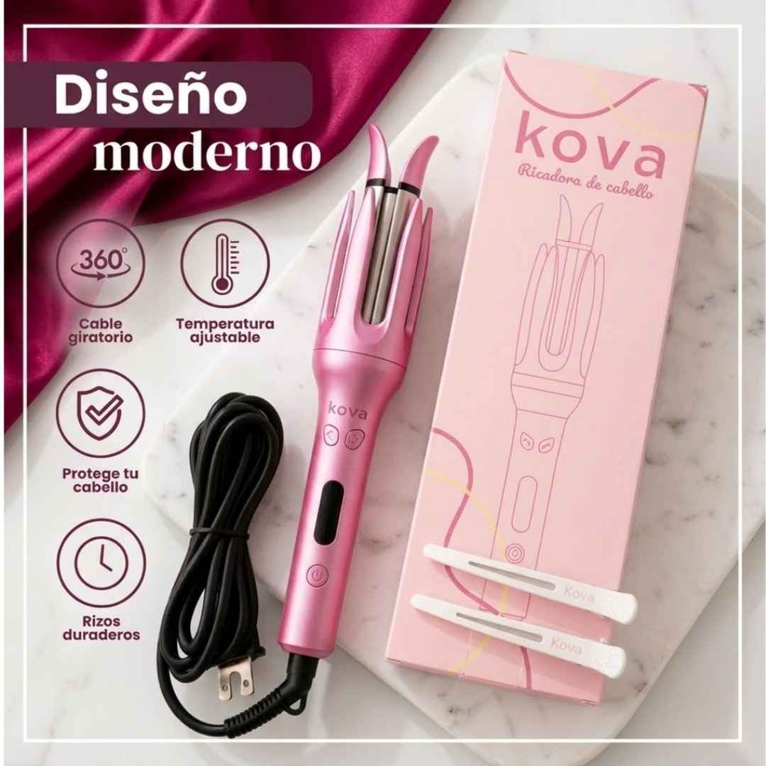 Rizadora KOVA: Riza y Ondula en Minutos sin Quemarte.