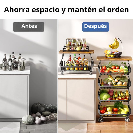 MultiRack™ – Organizador Plegable de 4 Niveles
