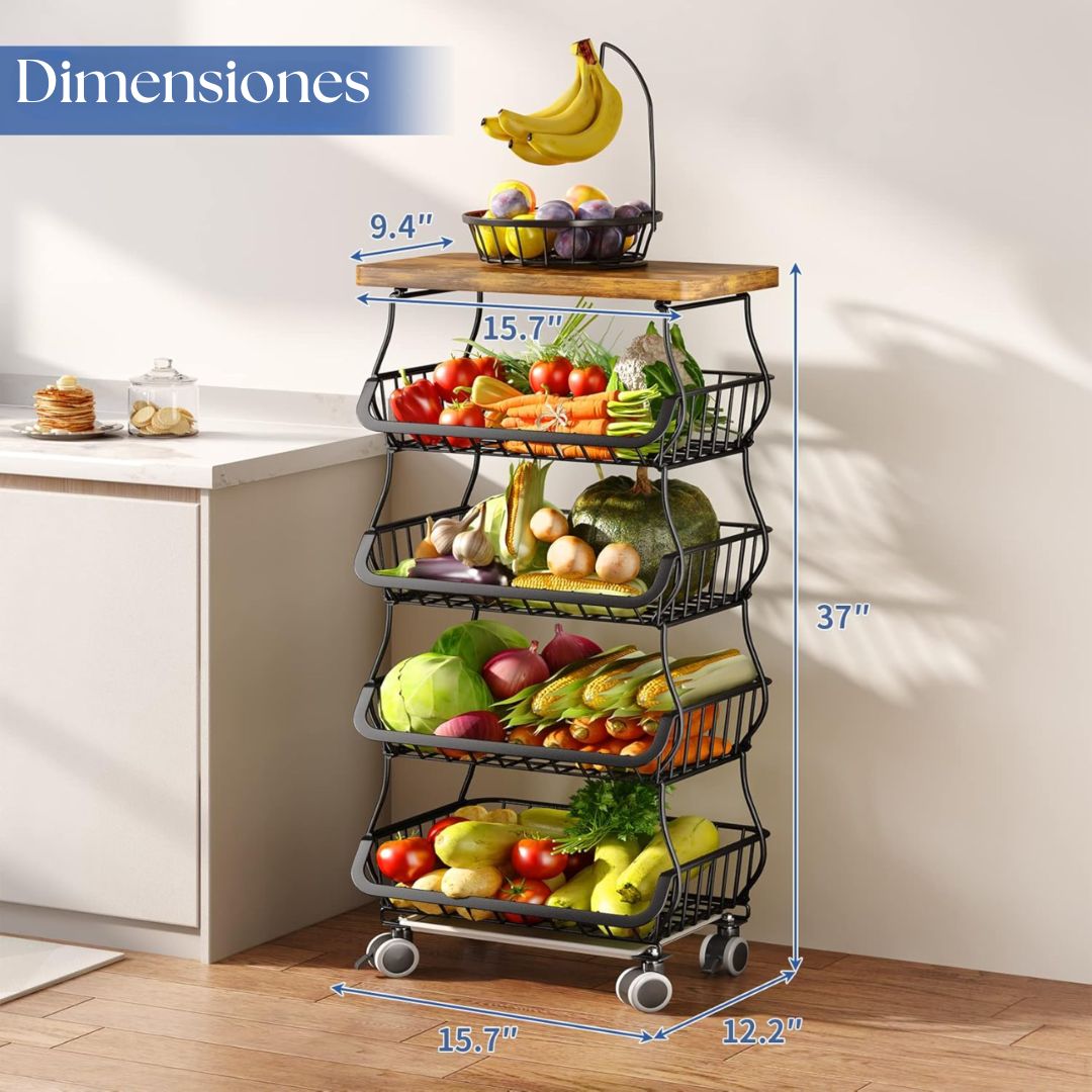 MultiRack™ – Organizador Plegable de 4 Niveles