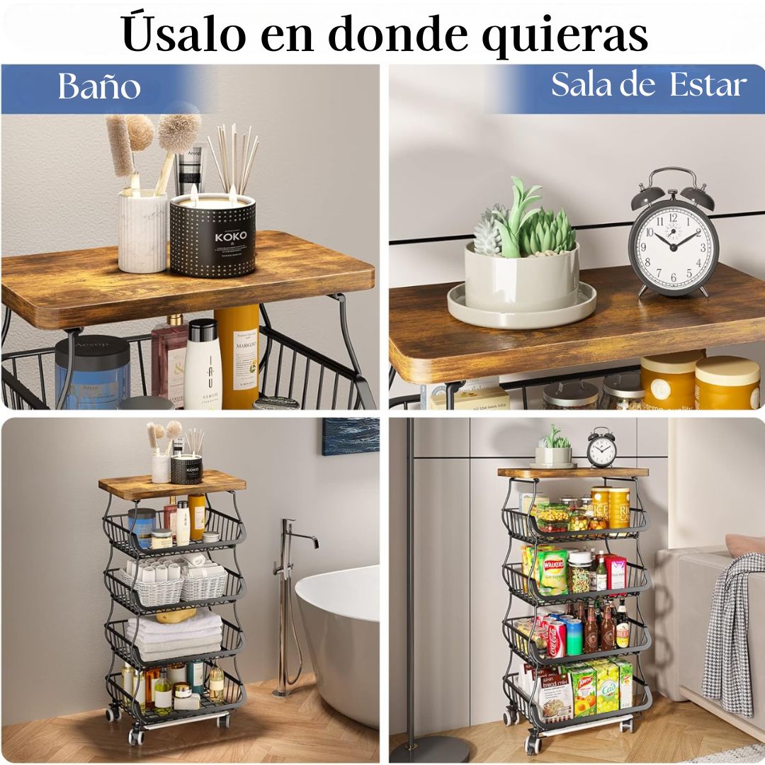 MultiRack™ – Organizador Plegable de 4 Niveles