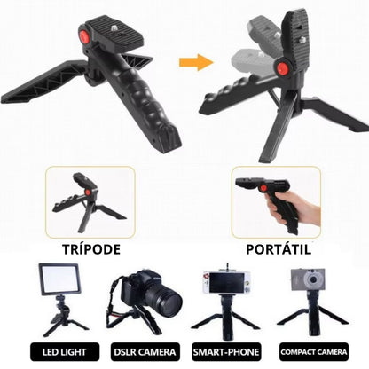 Kit Vlogging Pro 3 en 1 – Luz LED, Micrófono y Soporte para Smartphone