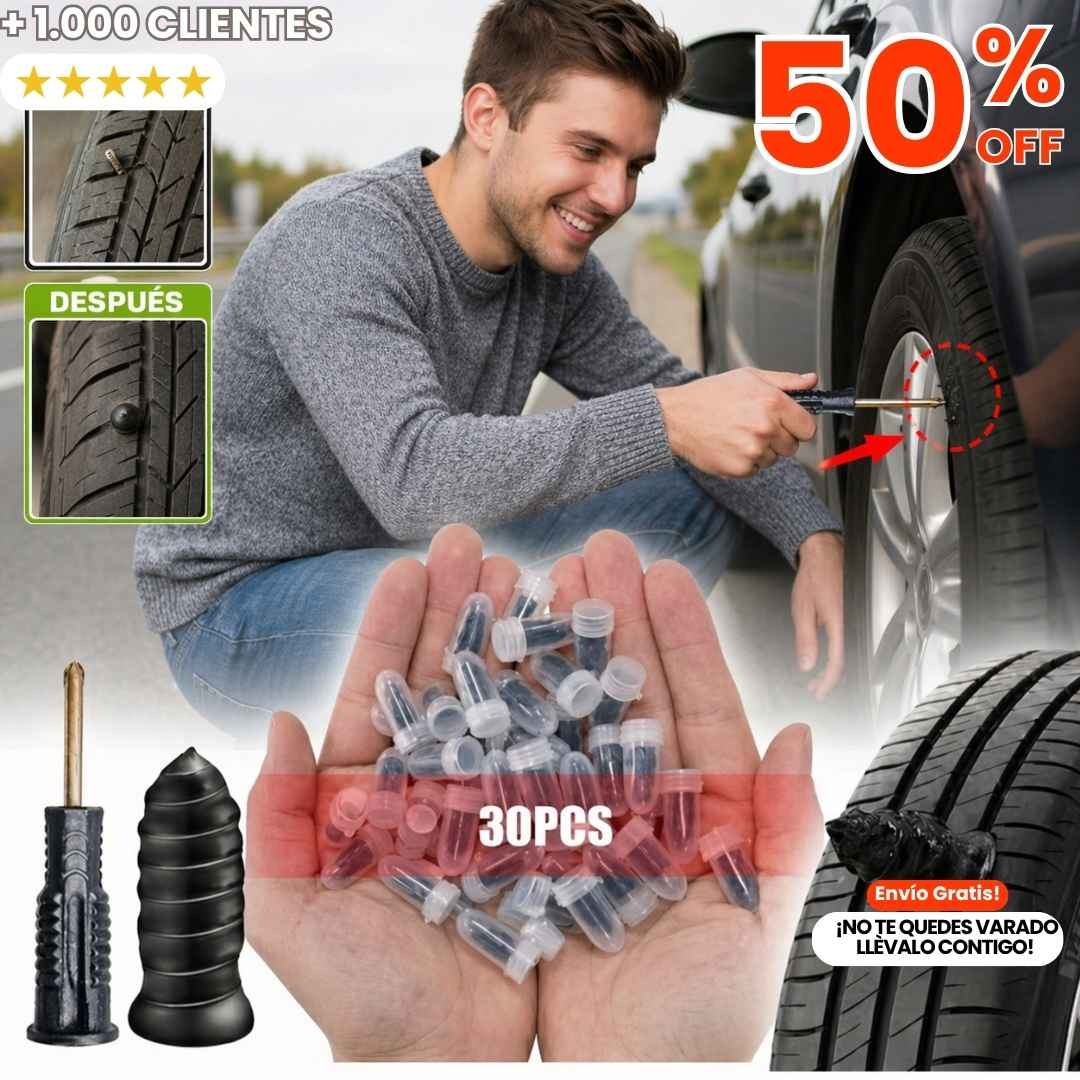 Kit Profesional con 30 Tornillos Selladores-Despínchate en Segundos sin Bajar la Llanta