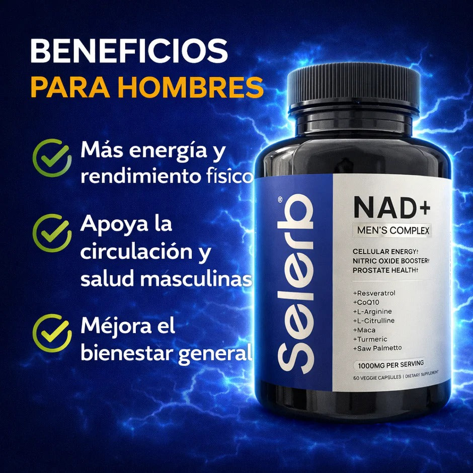 Selerb NAD For Men Pro: El Impulso de Vitalidad y Enfoque que tu Rutina Necesita