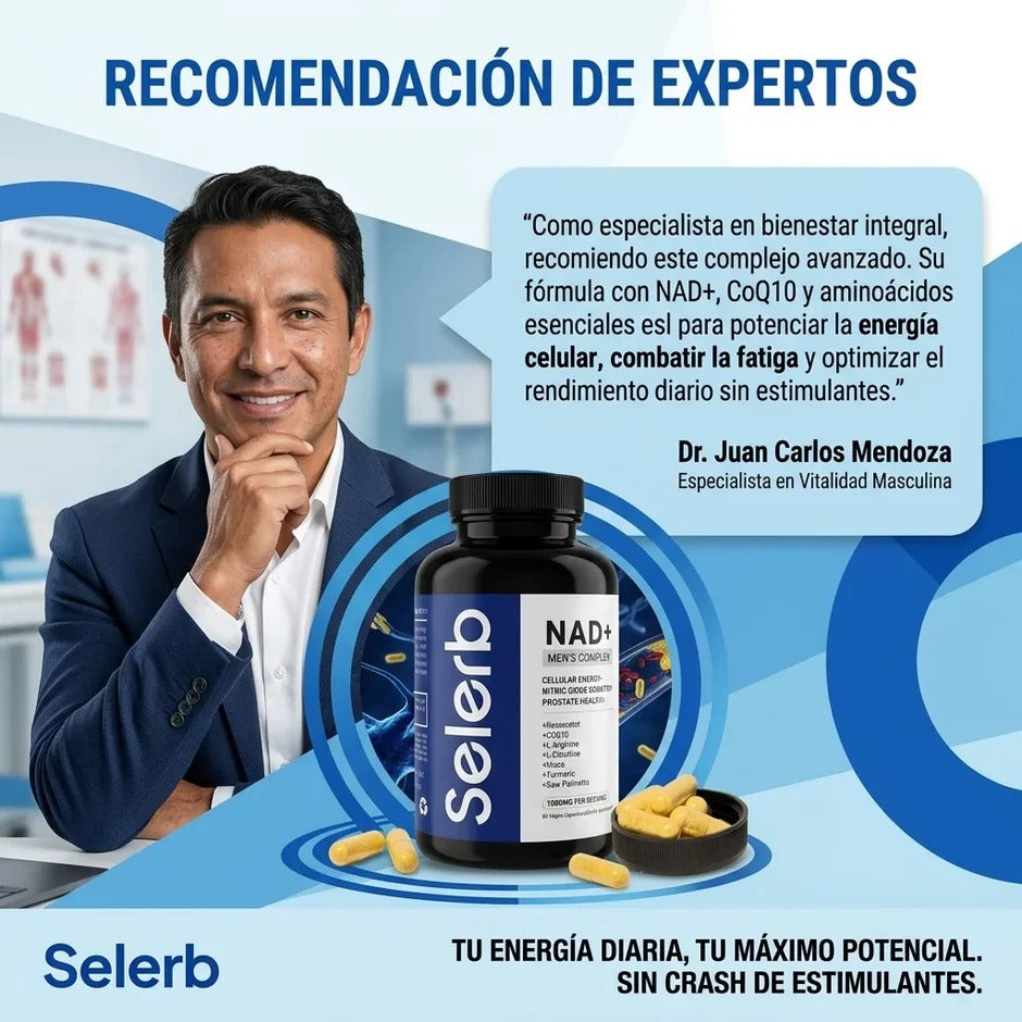 Selerb NAD For Men Pro: El Impulso de Vitalidad y Enfoque que tu Rutina Necesita