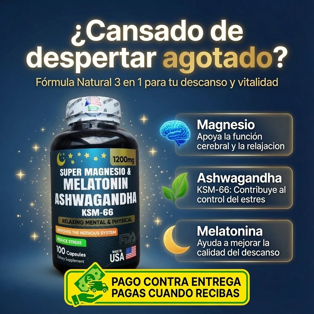 Ashwagandha KSM-66™ – Apoya el Equilibrio del Cortisol, Reduce el Estrés y Mejora tu Descanso