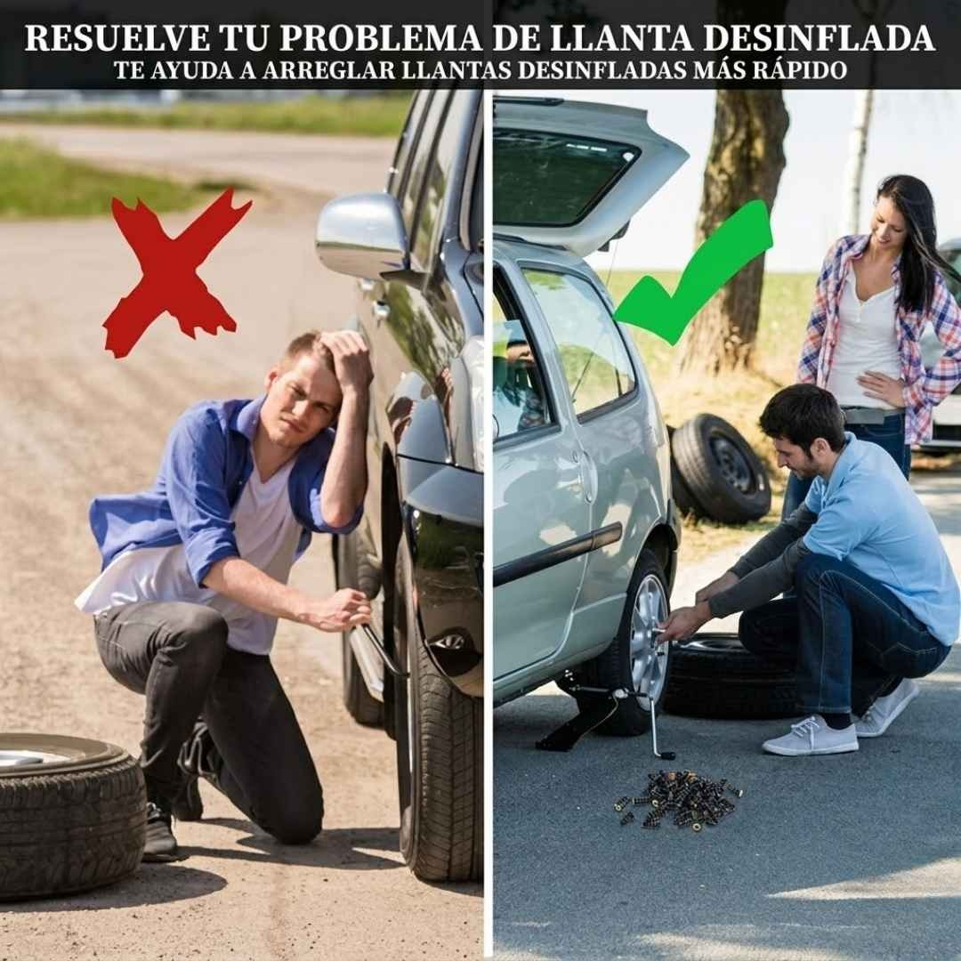 Kit Profesional con 30 Tornillos Selladores-Despínchate en Segundos sin Bajar la Llanta