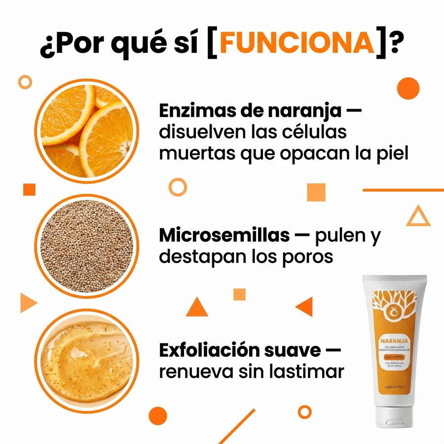 Exfoliante de Naranja: Renueva y unifica el tono de tu piel.