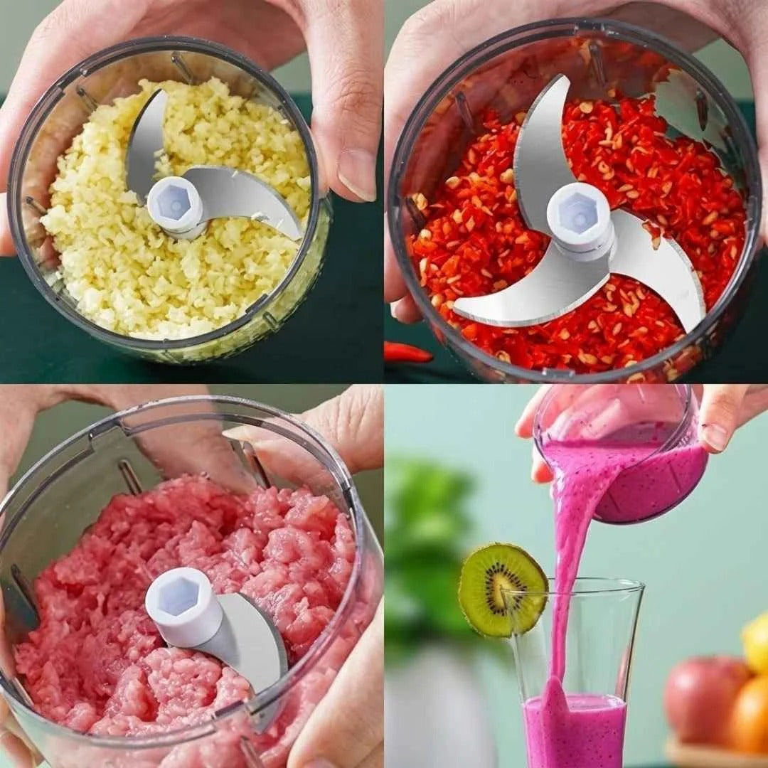 Mini Picador Portátil Eléctrico: Tus Alimentos a Tiempo, Tu Cocina Limpia