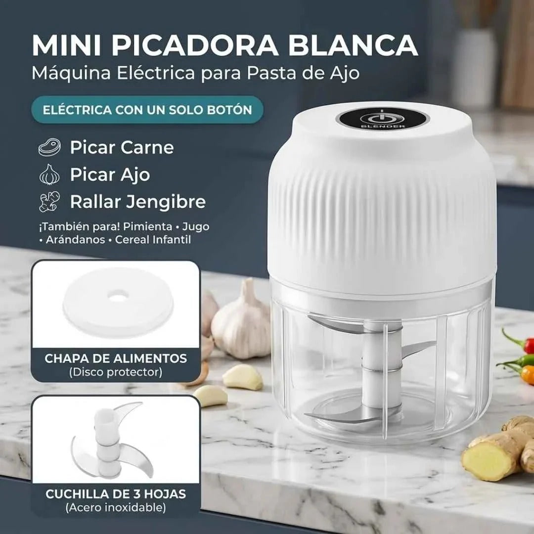 Mini Picador Portátil Eléctrico: Tus Alimentos a Tiempo, Tu Cocina Limpia